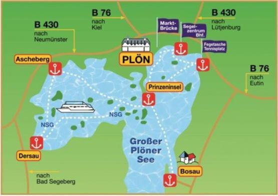 Fewo In Bosau Am Ploener See Mit Eigenem Bootssteg App 12 Екстериор снимка